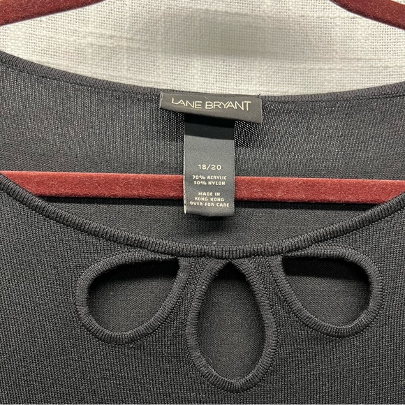 Lane Bryant Black 3/4 Sleeve Top - Plus Size 18/20 - Picture 2 of 3